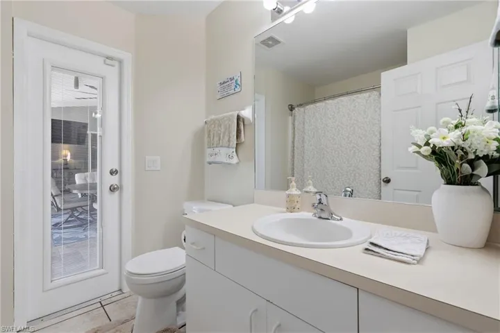 Guest Bathroom with walk-out to Pool/Lanai