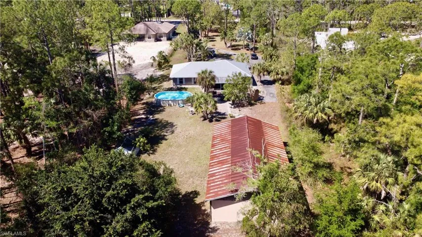 Birds eye view of property