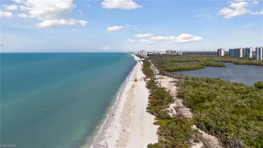 View of Vanderbilt Beach accessible via trolley from Pelican Bay.  Renters do have beach access with the seasonal rental.