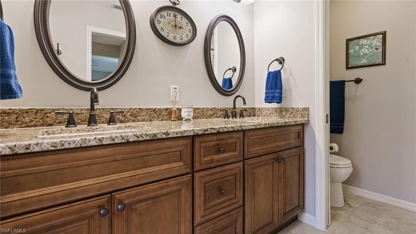 Clean, updated master bathroom
