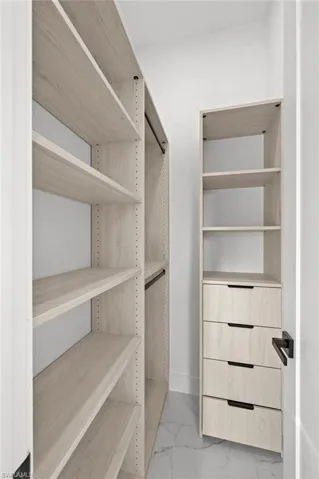 View of walk in closet