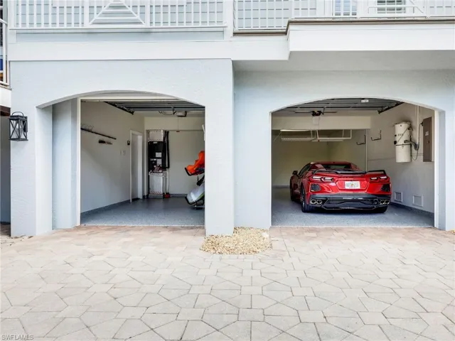 View of  Deep 3 car Tandem garage