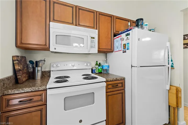 Kitchen with white appliances