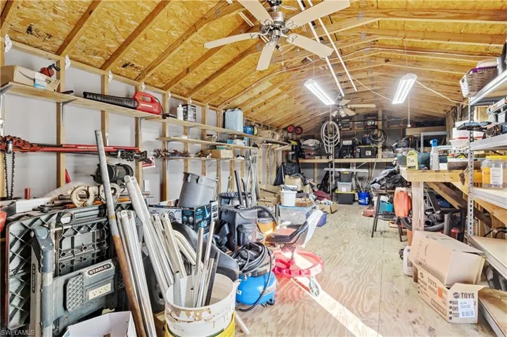 Inside of shed