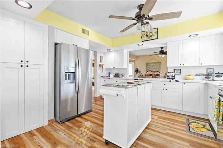 Kitchen and island