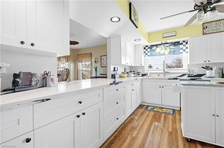 Kitchen featuring quartz countertops