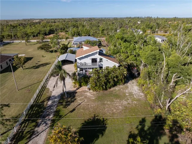 Birds eye view of property