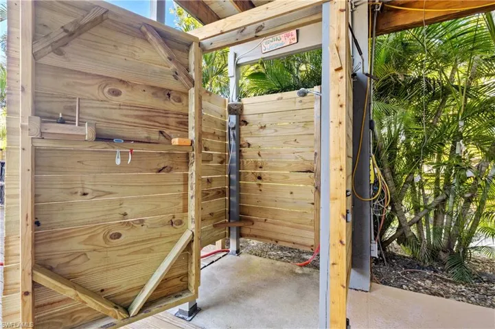 Outdoor pool shower