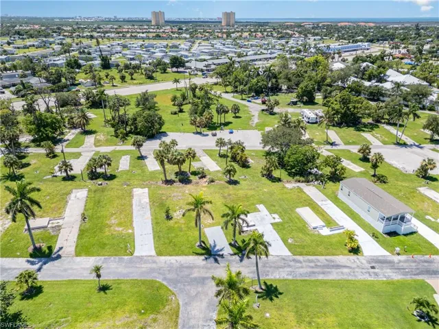 Aerial view before the white fence was added