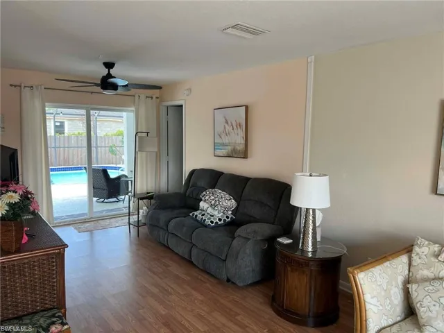 Wood-finish flooring throughout
