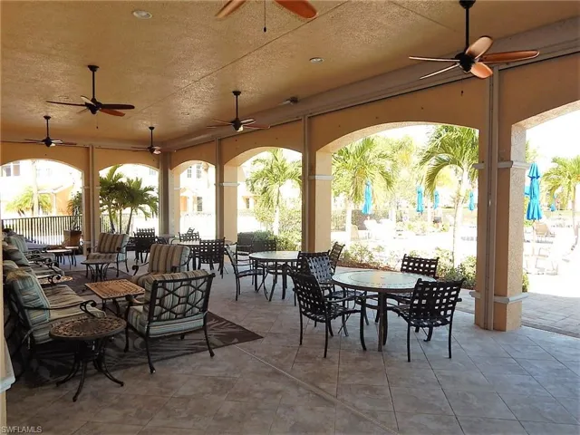 View of patio / terrace with ceiling fan