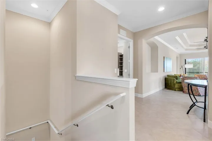 Clean fresh view from top of stairs