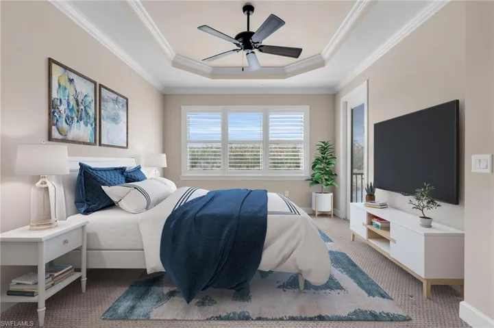 Virtual Staged Master Bedroom