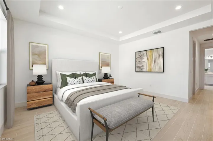 Primary bedroom suite- Virtually staged