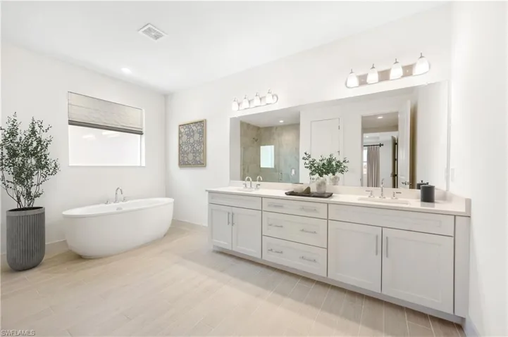 Primary bathroom- Virtually staged