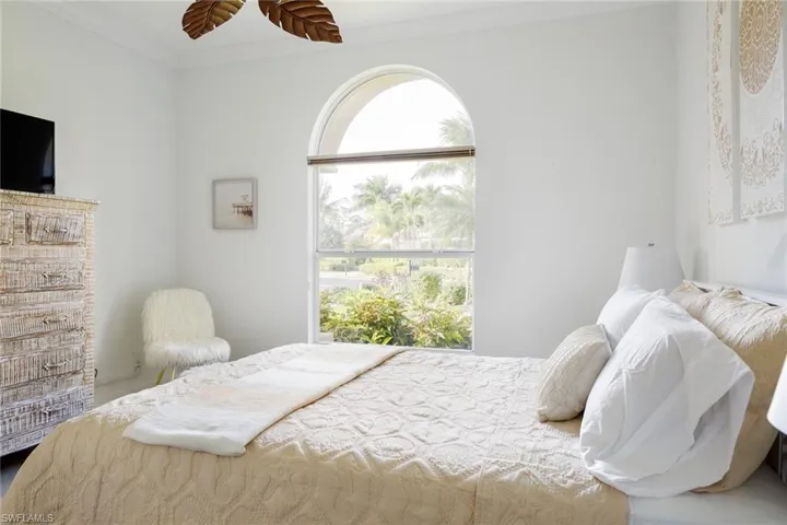 Bedroom with crown molding