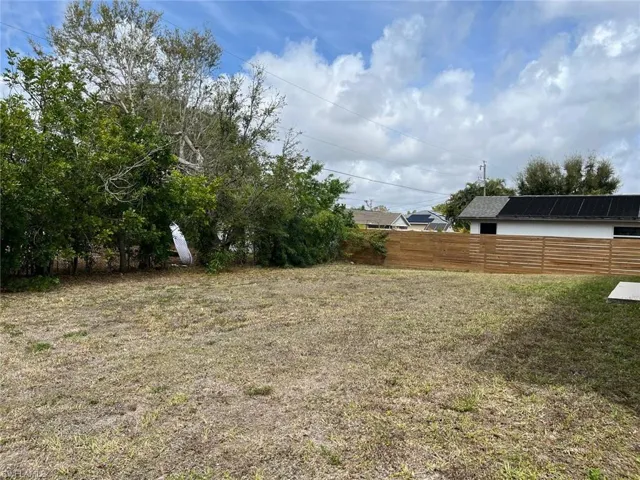 View of fenced yard