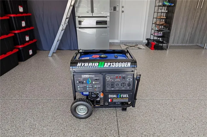 New portable GENERATOR and EXTERIOR DEDICATED GENERATOR OUTLET (January 2025), new HEAVY DUTY EPOXY FLOOR (September 2021), new PULL-DOWN ATTIC STAIR (2019)