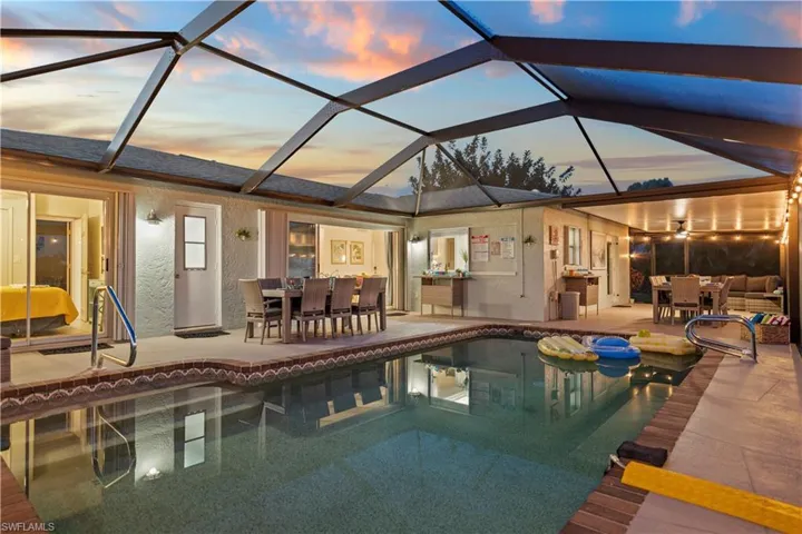 Heated pool and sitting area