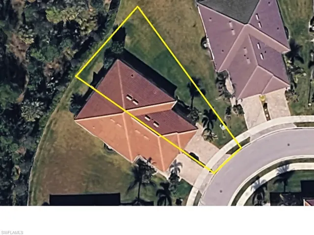 Aerial Property Boundary Map. Illustrating the defined perimeter of the property
