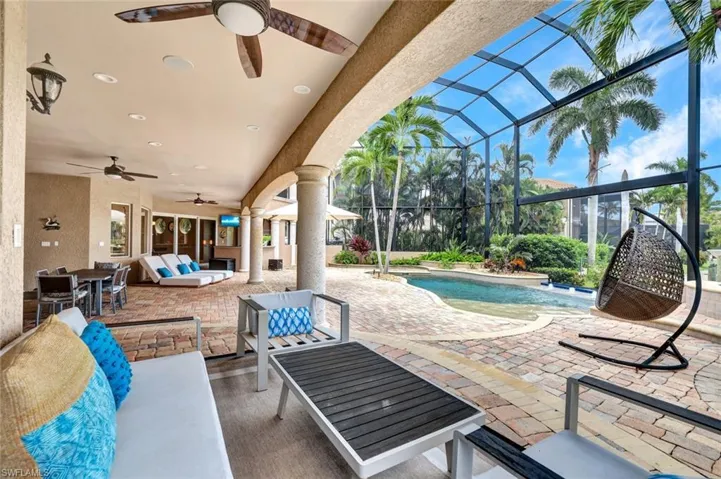 View of lanai and pool