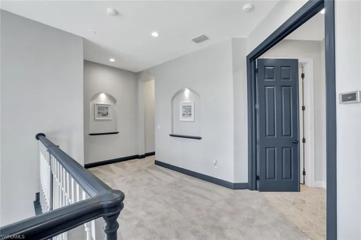 2nd story landing, entry to 2nd master bedroom on right, upstairs laundry room on left, 4th and 5th bedrooms located past hallway to the right.