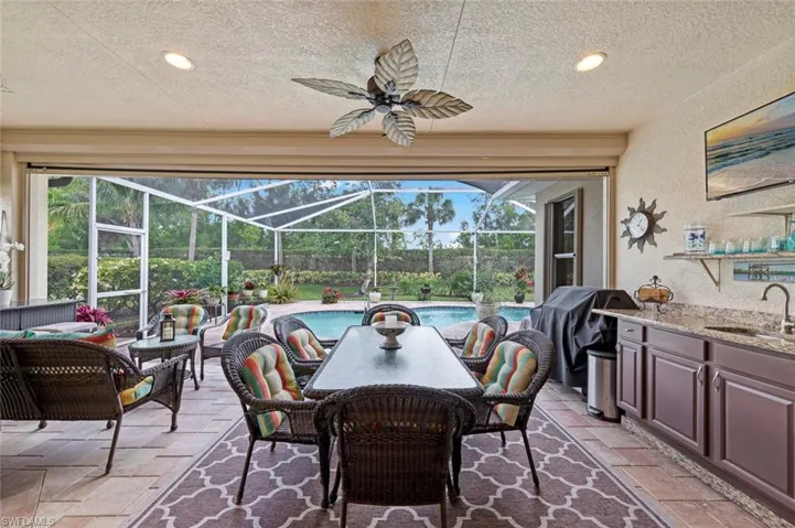 Covered lanai w/electric roll-down storm shutter