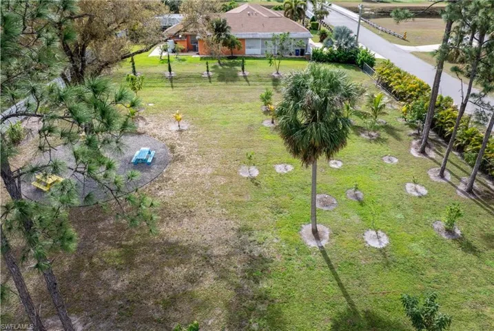 Birds eye view of property