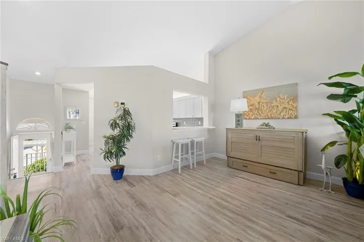 With a fold-out bed in the cabinet
