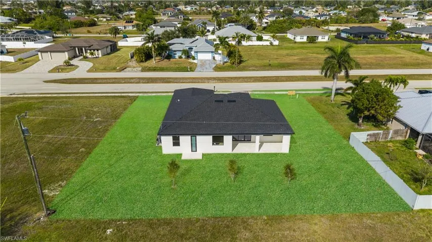 Aerial view of residential area