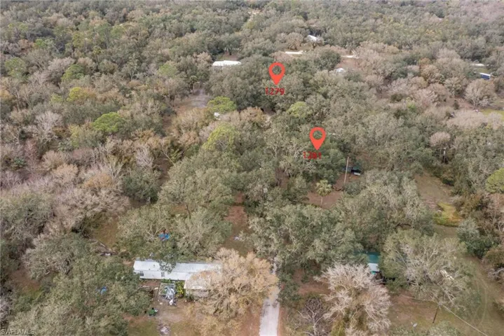 Drone / aerial view with a view of trees