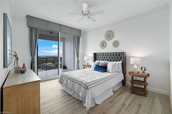 Bedroom 2 ensuite with Full Bathroom and shared balcony and views