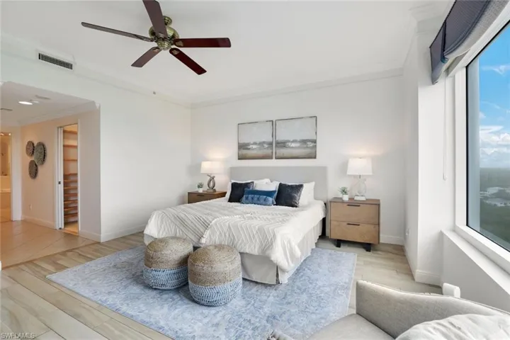 Primary Bedroom with two spacious custom closets