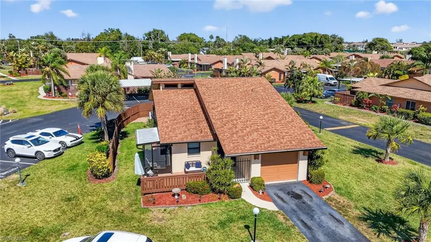 Aerial perspective of suburban area