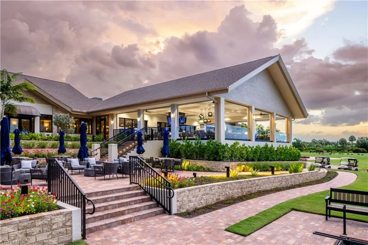 View of property's community with a patio and an outdoor living space