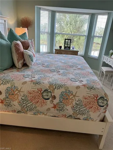 Bedroom featuring carpet