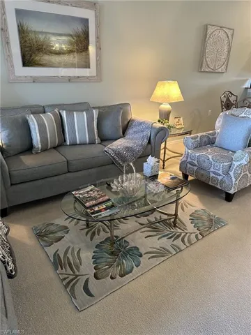 View of carpeted living room