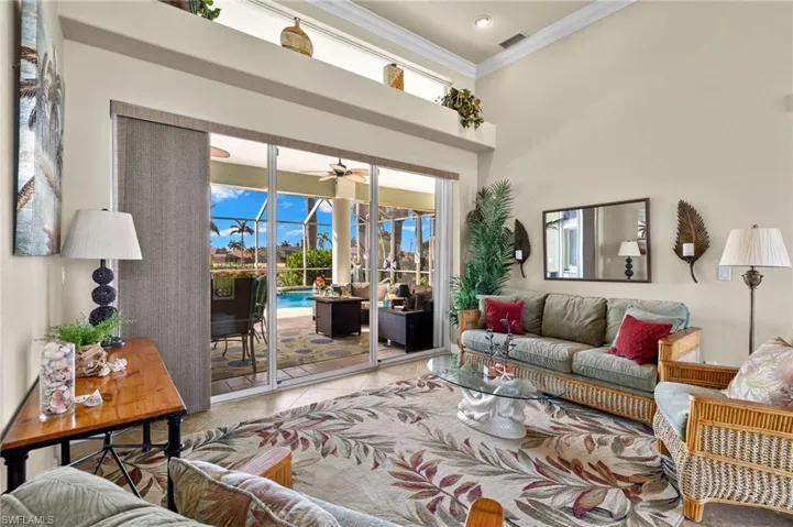 Sitting Area with pool view