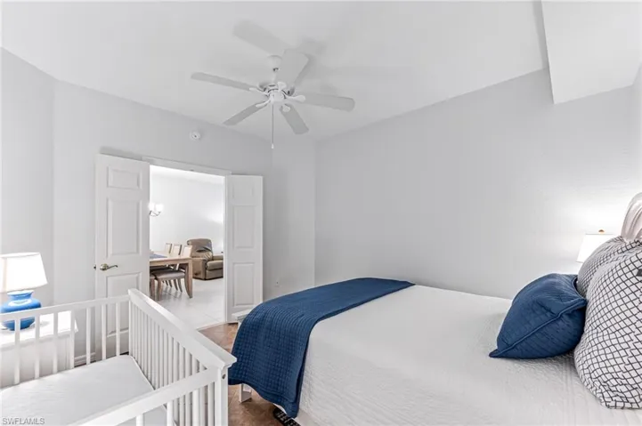 Bedroom featuring a ceiling fan