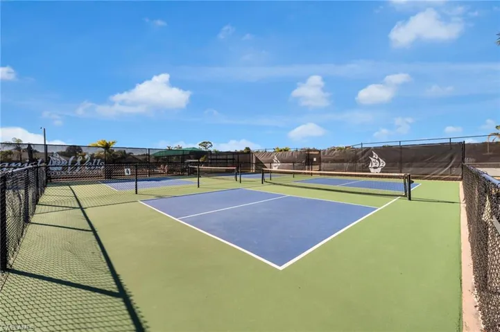 View of tennis court