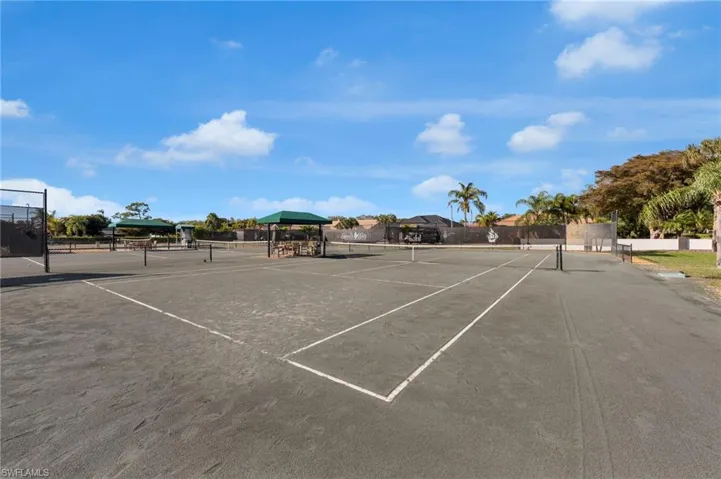View of tennis court
