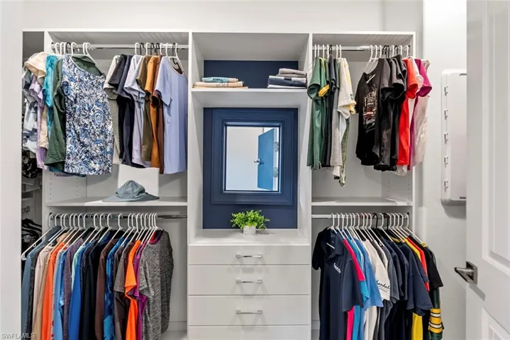 View of walk in closet