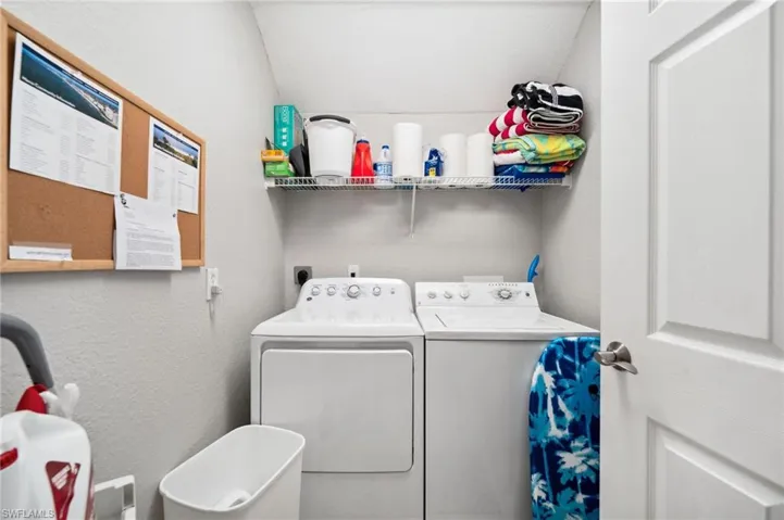 Laundry area with independent washer and dryer