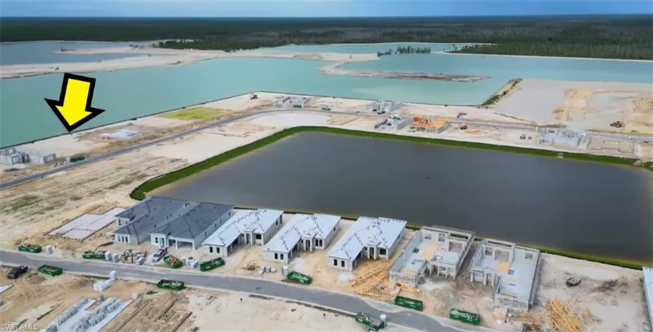 Aerial view of Seven Shores and location of home site #83