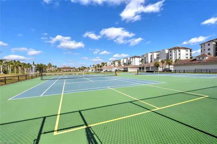 View of tennis court
