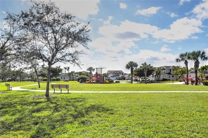 Surrounding community with a lawn