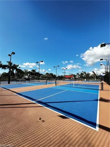View of tennis court