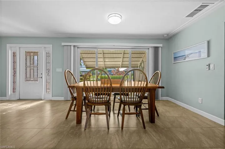 Spacious living and dining areas