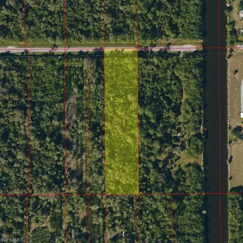 Map / location with property parcel outlined