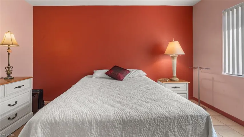 View of tiled bedroom